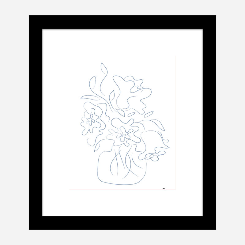 Flower Bouquet Sketch Art Print