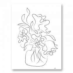 Flower Bouquet White Art Print