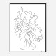 Flower Bouquet White Art Print