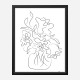 Flower Bouquet White Art Print