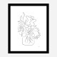 Flower Bouquet White Art Print