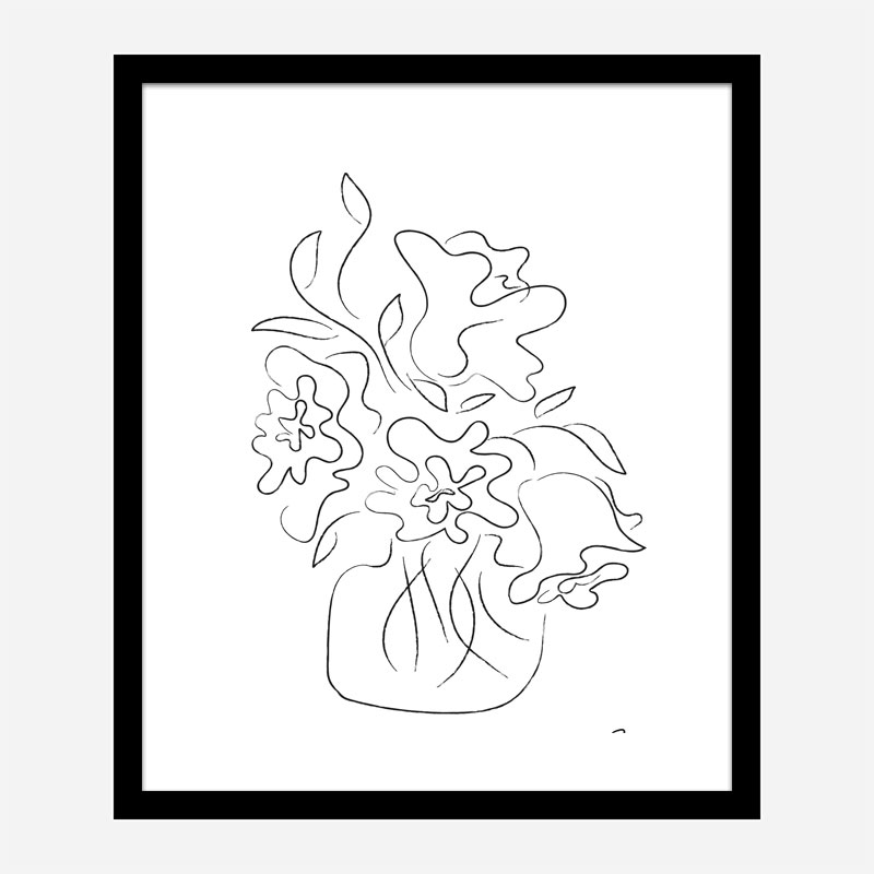 Flower Bouquet White Art Print