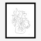 Flower Bouquet White Art Print