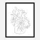 Flower Bouquet White Art Print