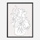 Flower Bouquet Grey Art Print