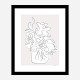 Flower Bouquet Grey Art Print