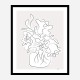 Flower Bouquet Grey Art Print