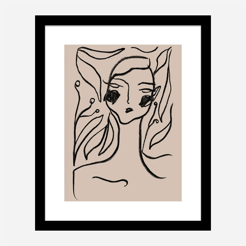 Gaia Black Art Print