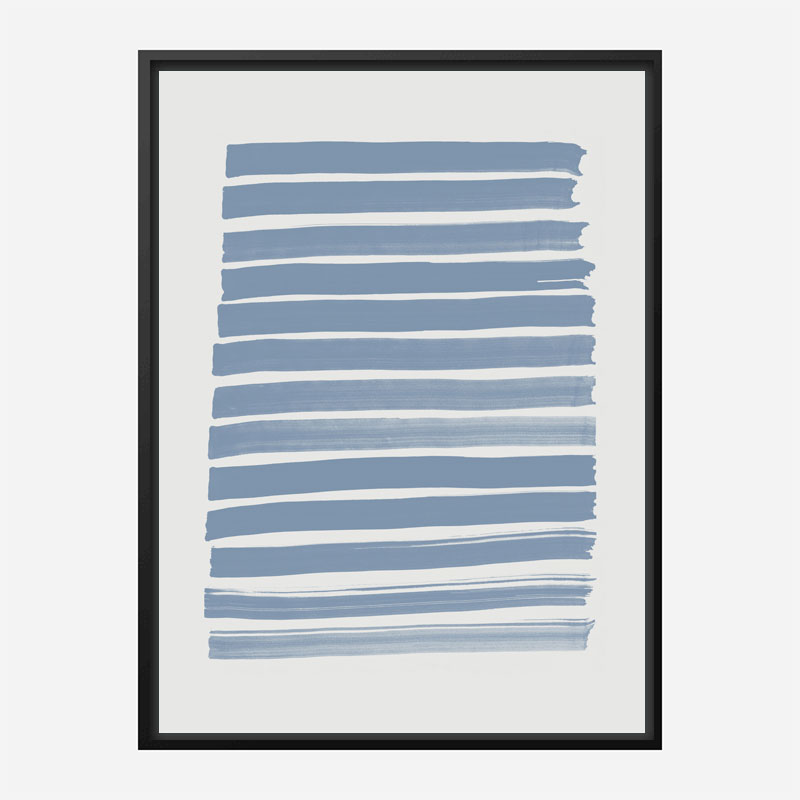 Blue Strokes Art Print