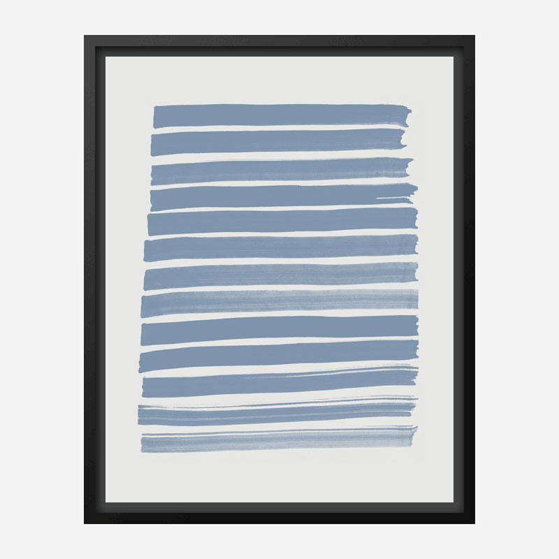 Blue Strokes Art Print