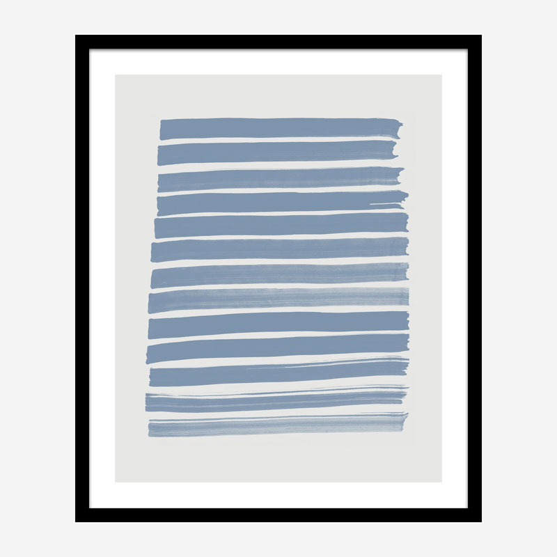 Blue Strokes Art Print