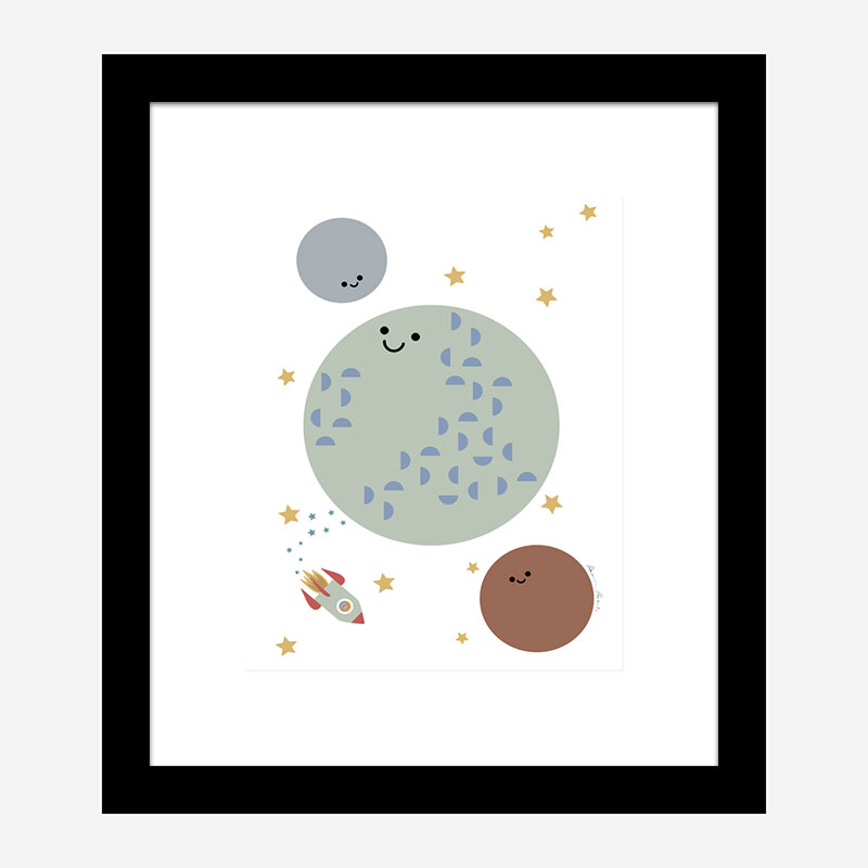 Solar Earth Moon Art Print