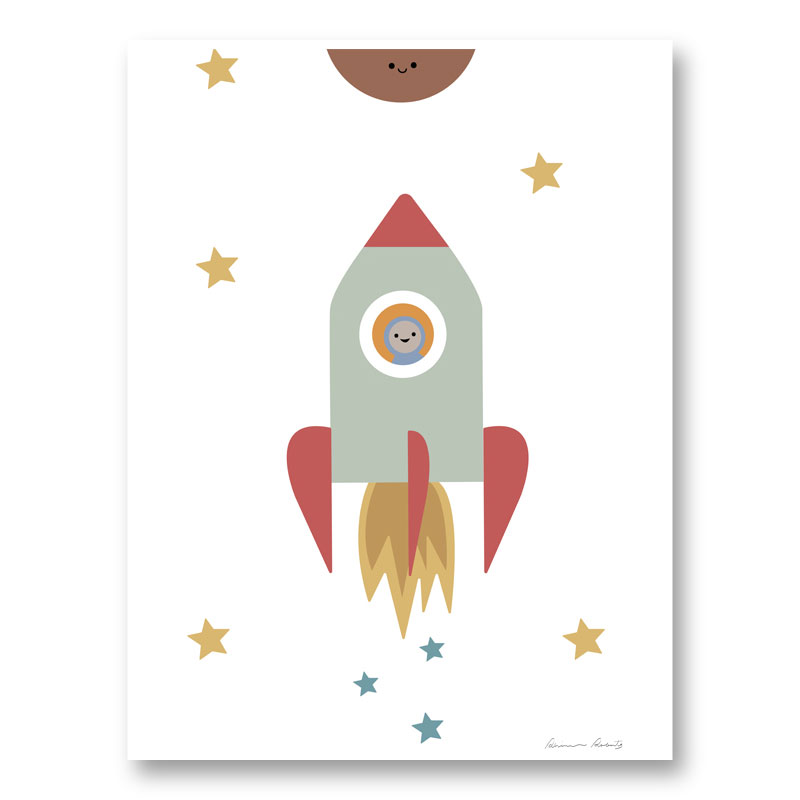 Solar Rocket Art Print Solar Rocket Art Print