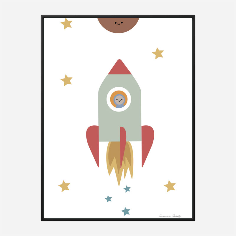 Solar Rocket Art Print Solar Rocket Art Print