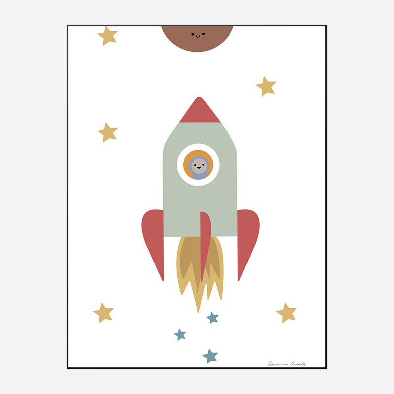 Solar Rocket Art Print Solar Rocket Art Print