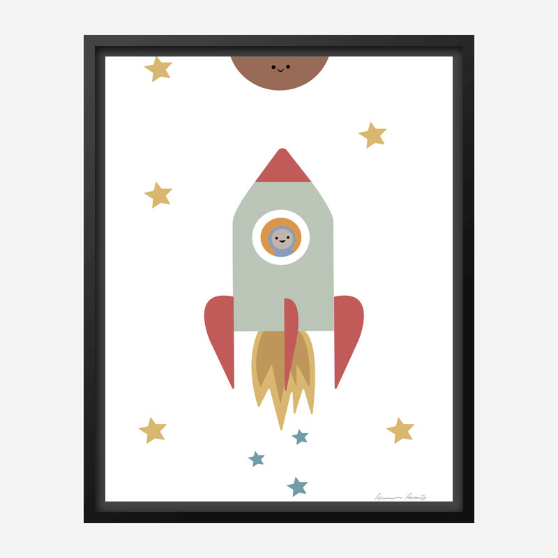 Solar Rocket Art Print Solar Rocket Art Print