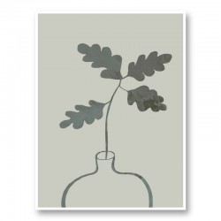 Green Oak Plant Art Print