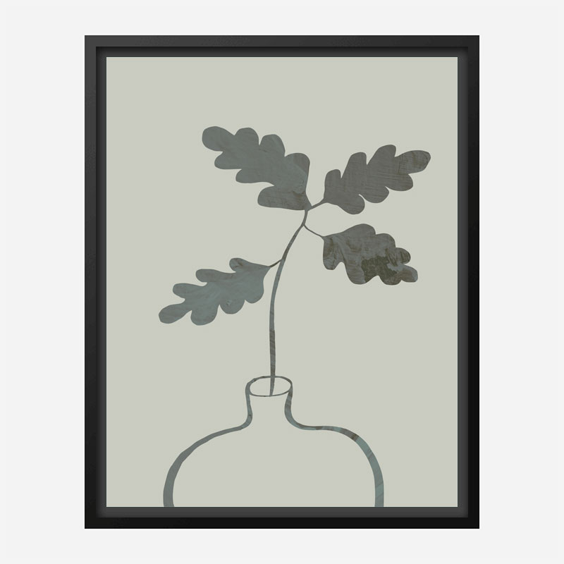 Green Oak Plant Art Print