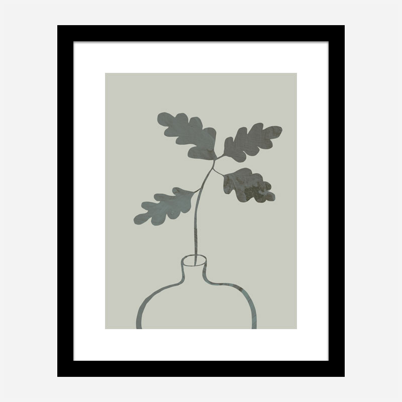 Green Oak Plant Art Print