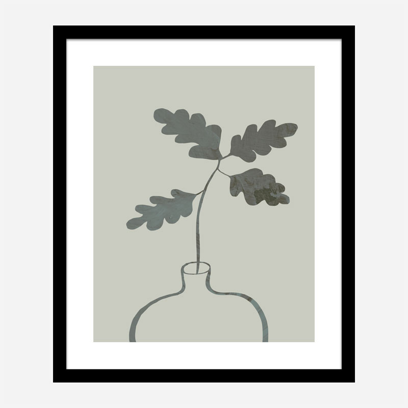 Green Oak Plant Art Print