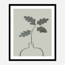 Green Oak Plant Art Print