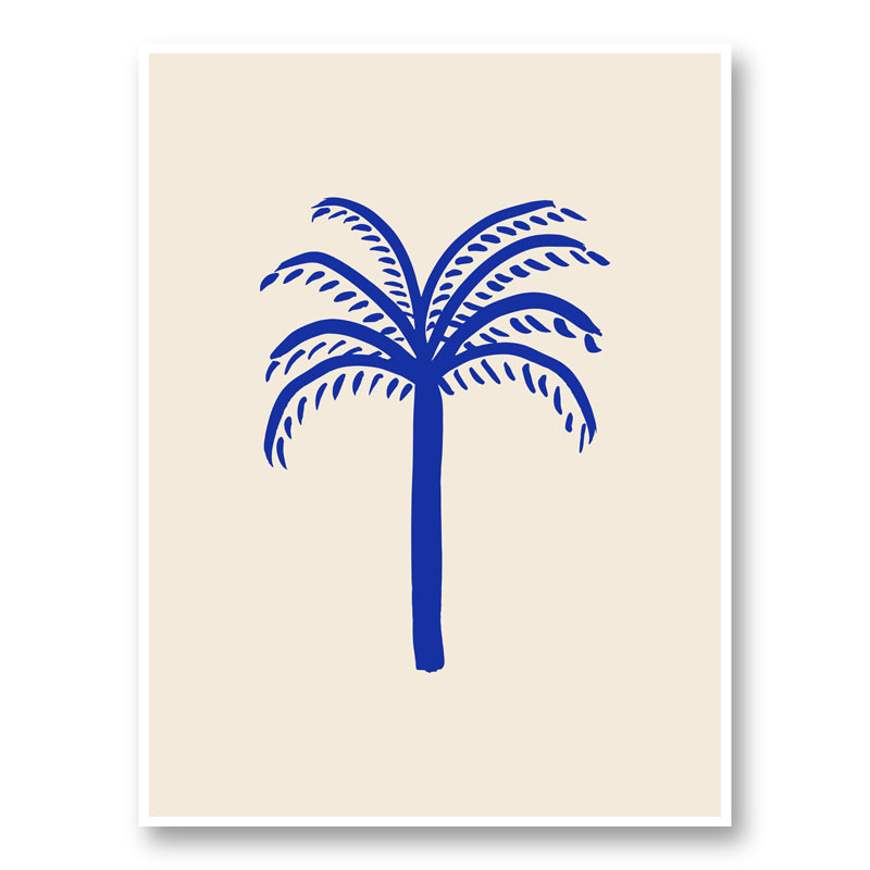 Blue Palm Art Print