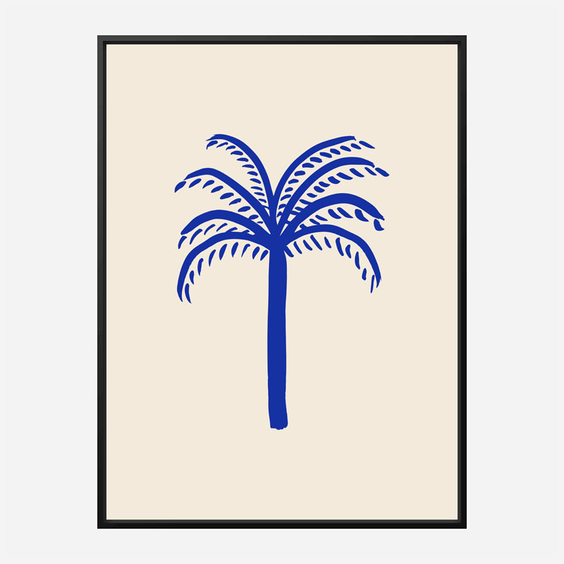 Blue Palm Art Print