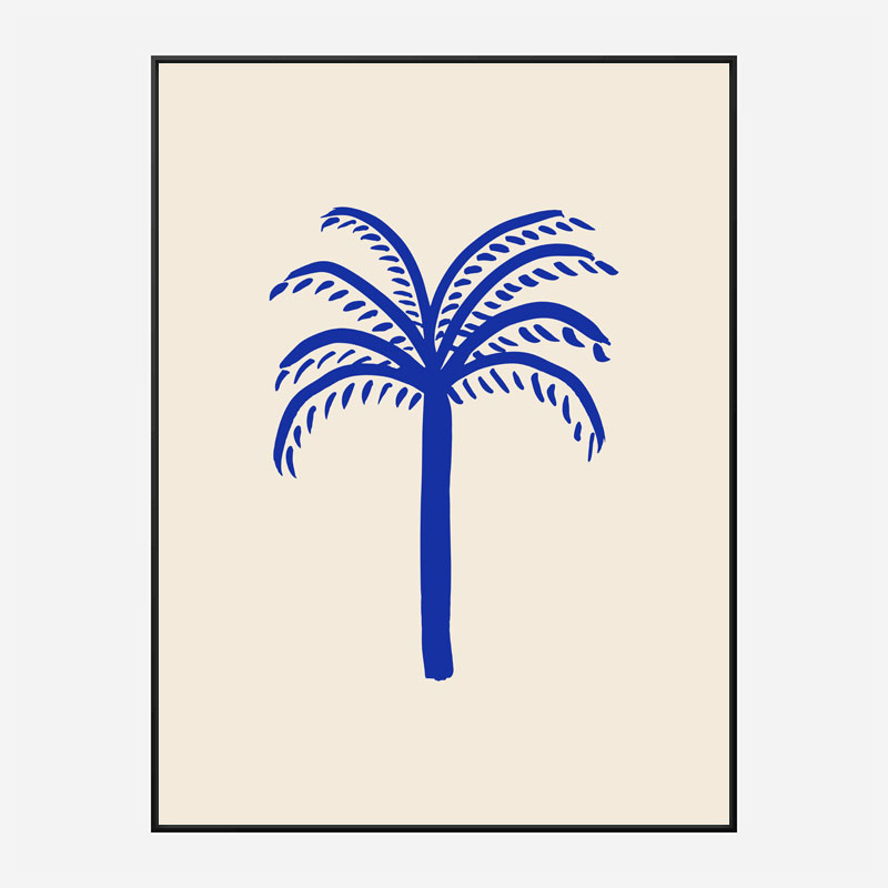 Blue Palm Art Print