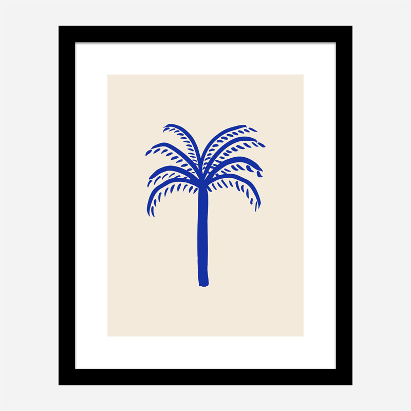 Blue Palm Art Print