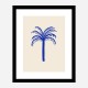 Blue Palm Art Print