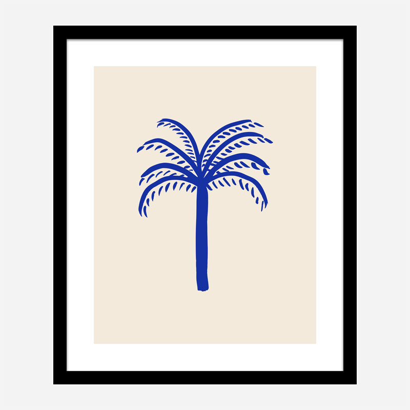 Blue Palm Art Print