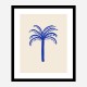 Blue Palm Art Print