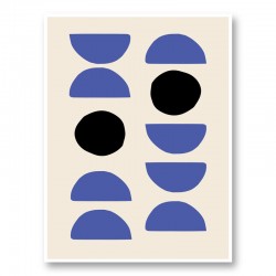 Blue Shapes Art Print