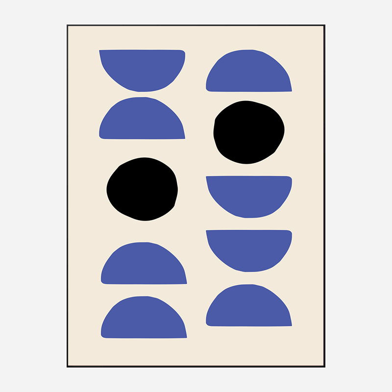 Blue Shapes Art Print