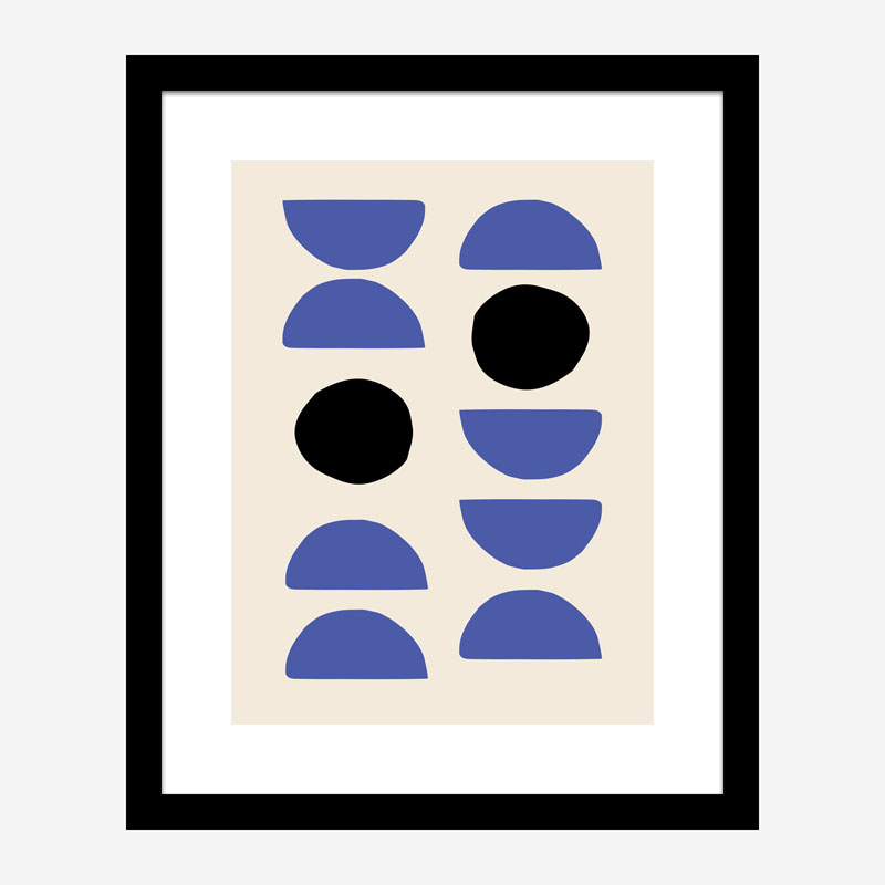 Blue Shapes Art Print