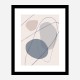 New Shapes Blue No 2 Art Print