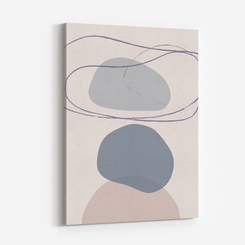 New Shapes Blue No 4 Art Print New Shapes Blue No 4 Art Print