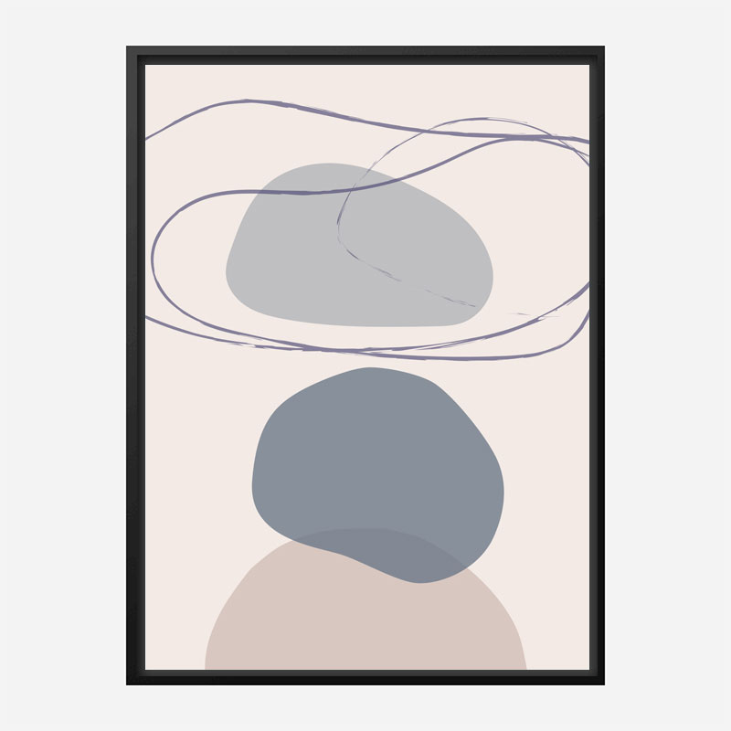 New Shapes Blue No 4 Art Print New Shapes Blue No 4 Art Print