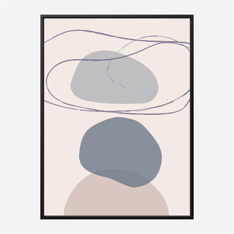 New Shapes Blue No 4 Art Print New Shapes Blue No 4 Art Print