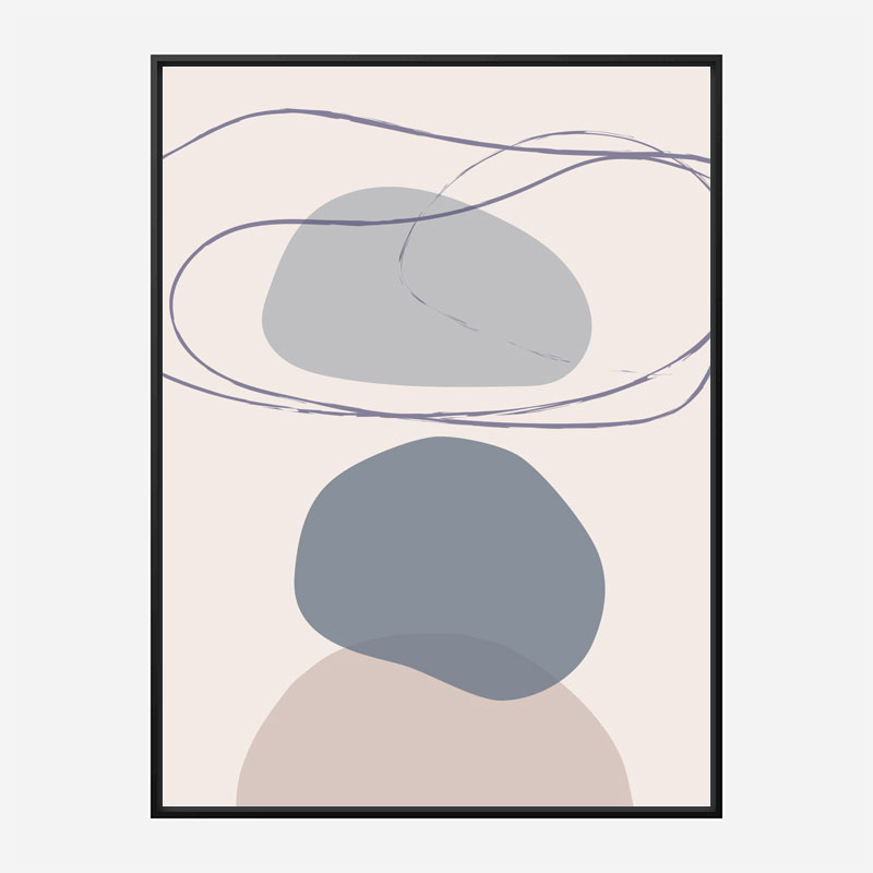 New Shapes Blue No 4 Art Print New Shapes Blue No 4 Art Print