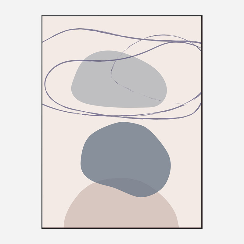 New Shapes Blue No 4 Art Print New Shapes Blue No 4 Art Print