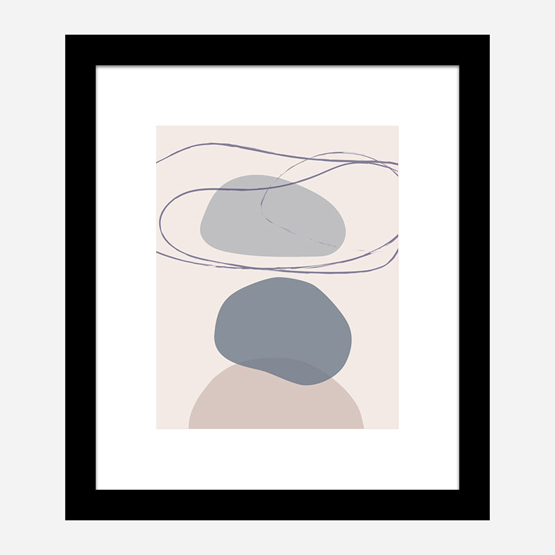 New Shapes Blue No 4 Art Print New Shapes Blue No 4 Art Print