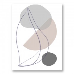 New Shapes Beige 1 Art Print