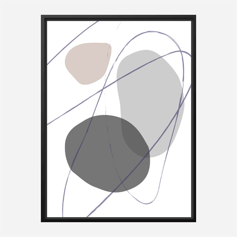 New Shapes Beige 2 Art Print