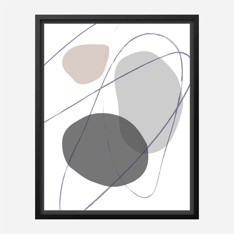 New Shapes Beige 2 Art Print