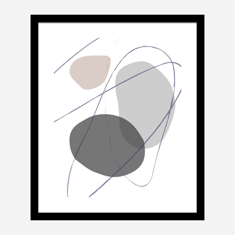 New Shapes Beige 2 Art Print