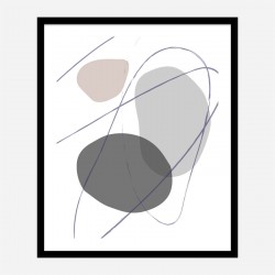 New Shapes Beige 2 Art Print