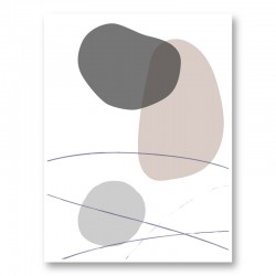 New Shapes Beige 3 Art Print