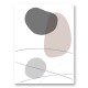 New Shapes Beige 3 Art Print