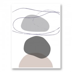 New Shapes Beige 4 Art Print